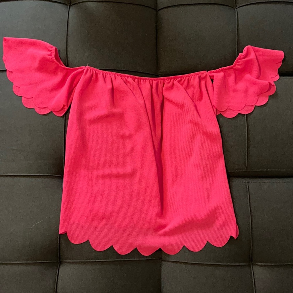 Off-the-shoulder Pink Top